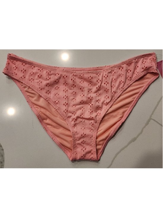 Ninety-Nine Other - Ninety-Nine Coral Pink Eyelet High Leg Bikini Swim Bottoms Juniors Size XXL NWT